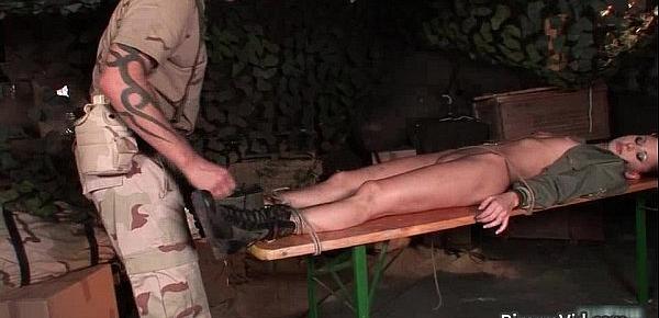  Two hot sexy horny army slut gets